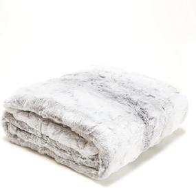 img 3 attached to 🔥 Super Soft Throw Blanket - Luxurious Plush Minky Faux Fur Blanket - Extra Large 60 x 80 Inches - Gray