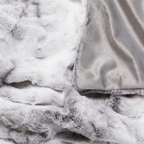 img 1 attached to 🔥 Super Soft Throw Blanket - Luxurious Plush Minky Faux Fur Blanket - Extra Large 60 x 80 Inches - Gray