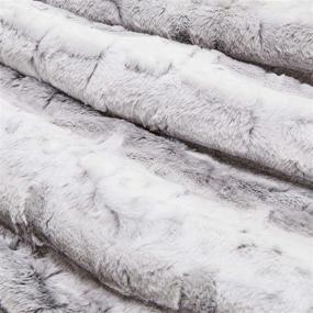 img 2 attached to 🔥 Super Soft Throw Blanket - Luxurious Plush Minky Faux Fur Blanket - Extra Large 60 x 80 Inches - Gray