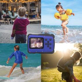 img 3 attached to Vmotal Kids Camera: Waterproof HD Camcorder for Children – Dustproof, Action-packed Fun with 2 Inch LCD Display (Blue)