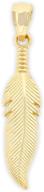 🪶 charm america 10 karat solid gold feather charm – exquisite and elegant logo