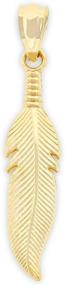 img 2 attached to 🪶 Charm America 10 Karat Solid Gold Feather Charm – Exquisite and Elegant