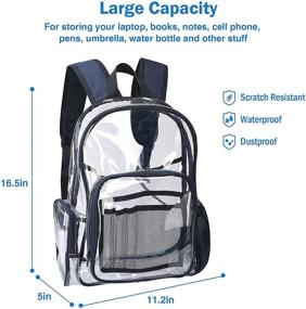 img 3 attached to ProCase Transparent Clearnavy Backpack: A Versatile and Stylish Essential