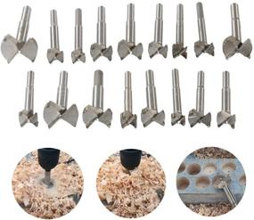 img 4 attached to 🔩 Titanium Forstner Drill Bits for Precision Woodworking: 15mm to 38mm Sizes