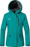 wantdo women's mountain waterproof ski jacket with hood, winter snow coat, insulated parka, fleece lined rain jacket логотип