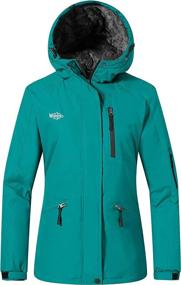 img 4 attached to Wantdo Women's Mountain Waterproof Ski Jacket with Hood, Winter Snow Coat, Insulated Parka, Fleece Lined Rain Jacket