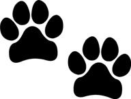 🐾 black paw print decals: paws, dogs, puppies, mutts, canines - car, auto, wall, locker, laptop, ipad, notebook, netbook - vinyl stickers, decals, labels, placards logo