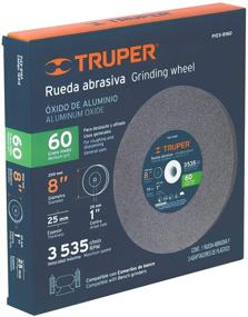 img 1 attached to 🪚 TRUPER PIES-8160 Bench Grinding Wheels: 8" Aluminum Oxide, Grit 60, Thickness 1", Arbor 1" - 1 Pack for Precision Grinding