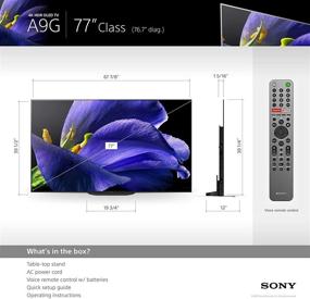 img 1 attached to 📺 Sony XBR-77A9G телевизор 77 дюймов: MASTER Series BRAVIA OLED 4K Ultra HD Smart TV - 2019 модель с технологией HDR, совместимость с Alexa