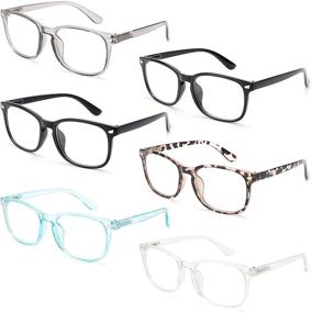 img 4 attached to 👓 Enhance Your Reading Experience with Axot Reading Glasses 6 Pack - Fashionable Anti Glare/Eye Strain/Headache/UV Computer Glasses for Women and Men