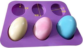 img 1 attached to 🧼 Versatile TOOTO Glossy Silicone Mold - Ideal for Soap, Cake, Bread, Cupcake, Cheesecake, and More - 6 Cavity Oval Shaped Design