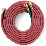 🔥 hobart 770132 oxy/acet grade r twin welding hose, 1/4-inch by 25-feet, red logo