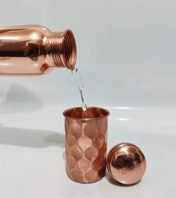 img 1 attached to 🍶 Cherish 100% Pure Polished Copper 1Litre Drinking Water Bottle: Non-Toxic, BPA Free, Leak Proof | Ayurvedic Vessel for Sports, Gym, Yoga & Everyday Use