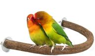 🦜 enhance your parrot's environment with rypet natural wood u-shaped perch swing stand logo