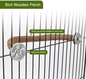 img 1 attached to 🦜 Enhance Your Parrot's Environment with Rypet Natural Wood U-Shaped Perch Swing Stand