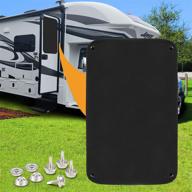 🚐 denforste waterproof rv door window sun shade: camper privacy screen cover – 25 x 15.5 inch – motorhome sunshade logo