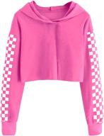 👚 fumikazu kids crop tops: stylish plaid hoodies for long sleeve cute comfort logo