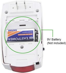 img 1 attached to Тревожная сигнализация Topvico при отключении питания: сирена 118 дБ с светодиодным светом - будьте на стороже в случае отключения/включения, детектор на батарейках (батарейки не включены)