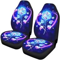 💎 enhance your ride with instantarts bling rose print car seat covers - front seats only | universal fit for car, truck, suv, or van logo