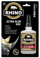 rhino glue gel: ultra strong heavy duty adhesive - 40g clear formula logo
