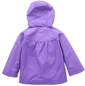 img 3 attached to 🌧️ Kids' Hooded Raincoat – Cute Long Sleeve Outwear Jacket with Waterproof Rainwear and Windbreak Features