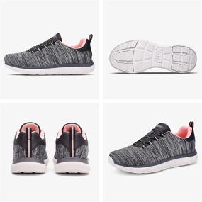 img 2 attached to 👟 STQ Slip On Tennis Shoes: Lightweight Walking Shoes for Women with Arch Support - Comfortable Fitness Sneakers Grey Pink 8.5