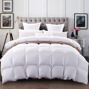 img 3 attached to C&W Luxurious Siberian White Goose Down Comforter King Size/California King Duvet Insert Heavy Warmth for Winter 100% Natural Cotton Shell 750 Fill Power 60oz Fill Weight White Solid - Premium Quality and Ultimate Comfort Guaranteed