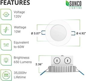 img 3 attached to 🔆 Sunco Lighting 12 Pack: 4 Inch Slim LED Downlight Review and Buying Guide