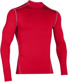 img 1 attached to 🔥 Stay Warm and Compressed with Under Armour Men's ColdGear Armour Mock Long-Sleeve T-Shirt