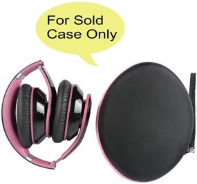 img 3 attached to Co2Crea Hard Travel Case Replacement For IJoy Matte Finish Premium Rechargeable Wireless Bluetooth Over Ear Headphones Foldable Headset (Black Case Pink Zipper)