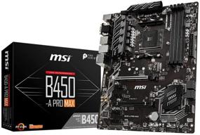 img 4 attached to 🔧 MSI B450-A Pro Max ATX Motherboard for AMD Ryzen 2nd and 3rd Gen with M.2, USB 3.0, DDR4, D-Sub, DVI, HDMI, and Crossfire support