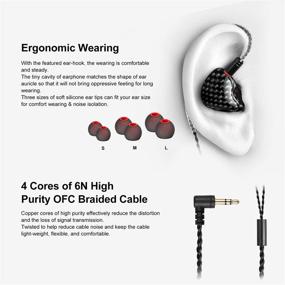 img 2 attached to Famedy Dual Driver Wired In-Ear Monitors Earbuds with MMCX Detachable Cables – Carbon Fiber, Noise-Isolating Comfort Earphones for Musicians, Sports Headphones