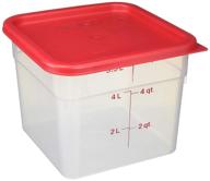 cambro 6sfspp190 camsquare translucent storage container, 6 qt with lid: efficient kitchen organization solution логотип