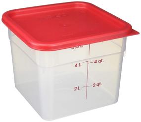 img 2 attached to Cambro 6SFSPP190 CamSquare Translucent Storage Container, 6 qt with Lid: Efficient Kitchen Organization Solution