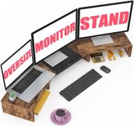 🖥️ adjustable length and angle pc stand: westree monitor stand riser with 3 shelves - desktop organizer, desk riser, and computer monitor stand logo