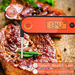 img 3 attached to 🔥 Supveco Rechargeable Meat Thermometer - Instant Read Digital Waterproof Thermometer with Long Probe, Backlight, Magnet, Calibration - Ideal for Kitchen, Outdoor Cooking, Deep Fry, BBQ, Grill