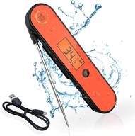 🔥 supveco rechargeable meat thermometer - instant read digital waterproof thermometer with long probe, backlight, magnet, calibration - ideal for kitchen, outdoor cooking, deep fry, bbq, grill logo