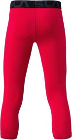 img 3 attached to 👖 TSLA Boys Youth UPF 50+ Compression Pants Baselayer, Cool Dry Running Tights, 4-Way Stretch Workout Leggings - 1 or 2 Pack