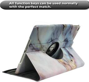 img 1 attached to 📱 2018/2017 iPad 9.7 6th/5th Generation Case - 360 Degree Rotating iPad Air Cover with Auto Wake/Sleep, Compatible with Apple iPad 9.7 Inch 2018/2017, Coloured Marble Design