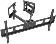 📺 monoprice cornerstone series full-motion articulating tv mount: 37in to 63in, 132lbs max weight - black logo