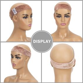 img 3 attached to 👑 GEX Adjustable Wig Grip Band with Hook and Loop Fastener – Non-Slip, Comfortable Thin Head Hair Band to Secure Wig and Avoid Headaches (Tan)