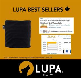 img 2 attached to Lupa Canadian Made Fleece Warmer Gaiter: Must-Have Girls' Accessory for Cold Weather