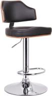 🪑 baxton studio cabell walnut and black modern bar stool: stylish design & ideal dimensions logo