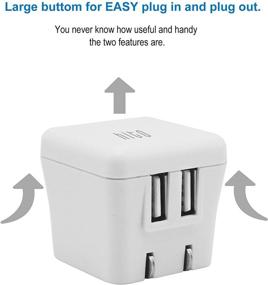 img 1 attached to 🔌 hito 2-Pack 12W 2.4A Dual Port Foldable Plug USB Travel Wall Chargers - iPhone Xs/XS MAX/XR/X/8/7/7 Plus/6s/6s Plus, iPad Pro/Air2/Mini 3/Mini 4, Samsung, Kindle & More