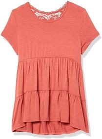 img 3 attached to Speechless Girls Peplum Heather Large Girls' Clothing