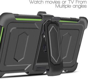 img 2 attached to JACKPOT WIRELESS For LG V60 ThinQ Case Heavy Duty Shock-Absorption/High Impact Resistant Armor Built In Screen Holster Defender Case With Kickstand Swivel Belt Clip Holster For LG V60 ThinQ (Green)