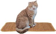 🐱 aiex cat scratcher mat - natural sisal cat scratching pad, non-slip rug for cat claws, scratching & sleeping (14.57x11.03 inch) logo