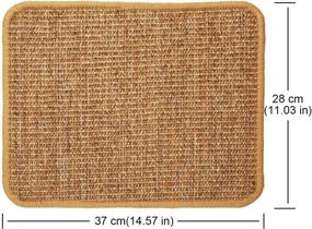 img 3 attached to 🐱 AIEX Cat Scratcher Mat - Natural Sisal Cat Scratching Pad, Non-Slip Rug for Cat Claws, Scratching & Sleeping (14.57x11.03 Inch)