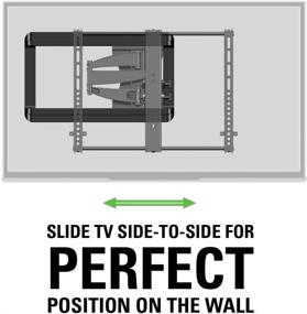 img 1 attached to 📺 Sanus Premium Full Motion TV Wall Mount Bracket Vmf620-B1: Tilt, Swivel & Post Install Centering for 37"-50" TVs