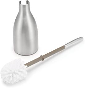 img 1 attached to Polder Sleek Stainless Steel Toilet Brush and Caddy: Stylish Hygiene Solution